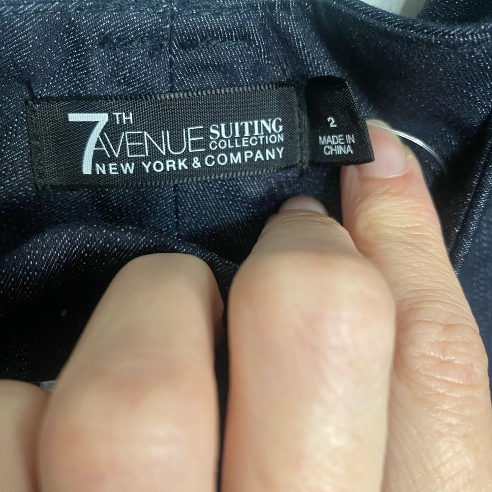 Women’s New York and company wide leg Jean trousers size 2 short ( they were hem - Picture 3 of 6